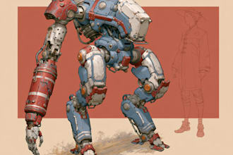 do sci fi mecha and robot concept art