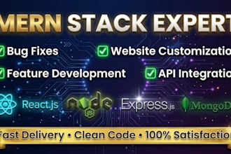 fix customize and develop mern stack react node js website