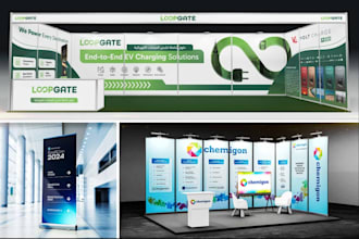 design trade show booth graphics, backdrop, booth wall, popup banner