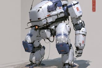 do high quality futuristic mecha designs