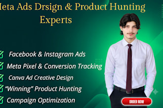 create meta ads campaigns and winning product hunting for ecommerce