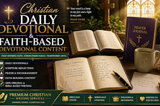 write christian daily devotional and faith based devotional content
