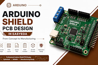 design custom arduino shield pcb in easyeda with gerber files