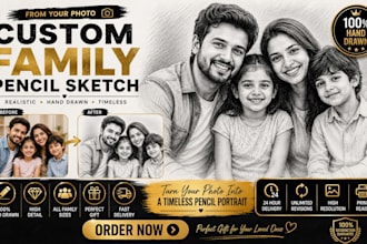 turn your couple photo into a graphite pencil portraith