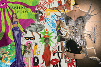 create a professional fashion design portfolio