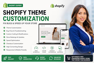 customize shopify theme redesign store dropshipping checkout modification coding