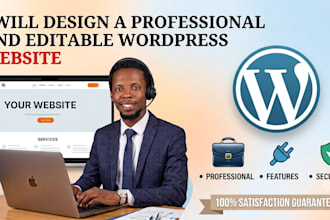 design professional and editable wordpress website