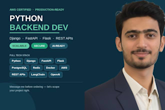 develop a scalable python backend with django and fastapi