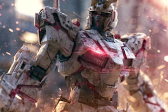 do concept mecha, gundam, and robot