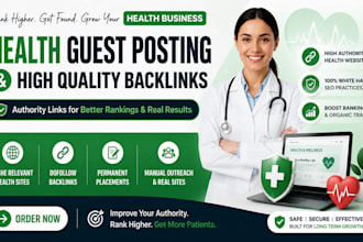 provide health guest posts on high DR health websites