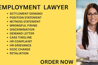 be your employment lawyer for wrongful termination, HR disputes and eeoc charges