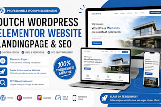 design coaches wordpress elementor website, wordpress landingpage, wordpress seo
