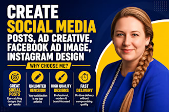 create social media posts, ad creative, facebook ad image, instagram design