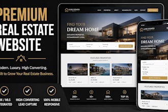 design a modern real estate website with idx mls integration