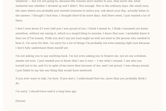 write a heartfelt personal or apology letter for you