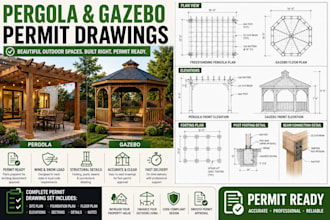 create pergola and gazebo permit drawings