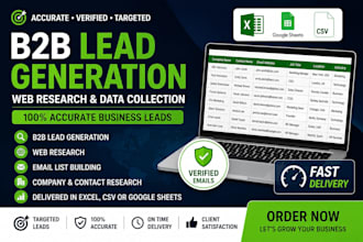 do b2b lead generation, email list building and prospect research
