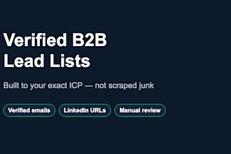 build a verified b2b lead list targeted to your icp