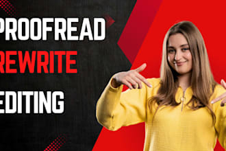 do professional english proofreading, rewriting and editing