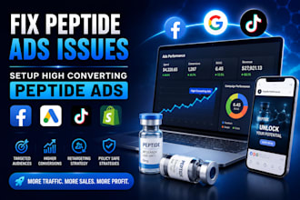 fix peptide ads issues setup compliant peptide facebook ads google ads tiktok