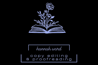 proofread and copy edit your fiction manuscript