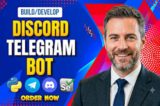develop custom discord bot telegram bot python automation and API bot