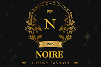 design a luxury monogram logo with initials for your brand