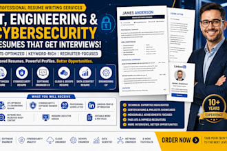 write tech resume, cv for IT, engineering and cybersecurity roles