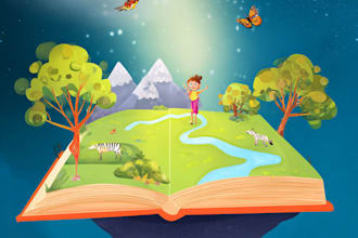 design a children book cover, ebook or KDP book cover