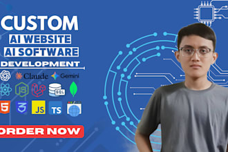 develop a custom ai website, chatbot, or saas web application