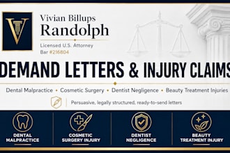 prepare a persuasive dentist negligence settlement demand letter