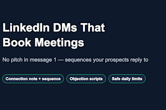 write a linkedin outreach sequence that books meetings