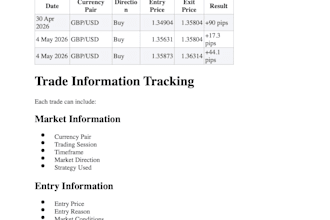 create a forex trading journal and performance report