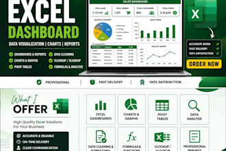 create excel dashboards, charts and reports