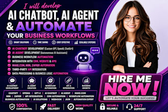 develop ai chatbot, ai agent and automate your business workflows