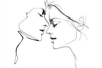 draw unique one line art, minimalist line art, vector line art illustration