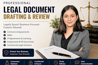 draft and review legal contracts, ndas and agreements