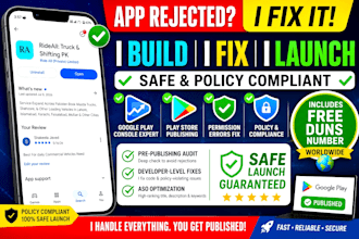 audit, fix code, do aso and publish your app on google play store