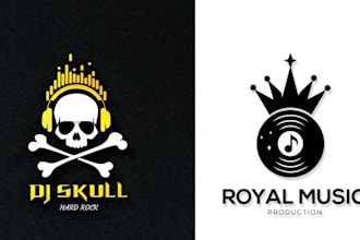 design music band podcast radio logo design