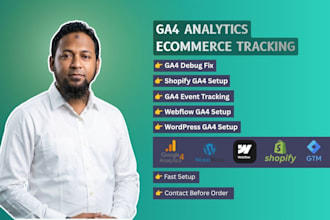 set up ga4 event tracking and ecommerce tracking for website