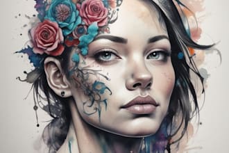 create a tattoo design of tattoo sleeve