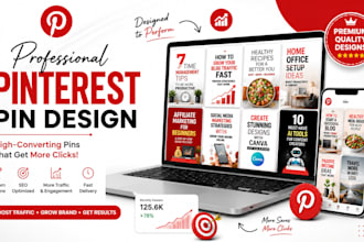 design professional pinterest pin designs in canva