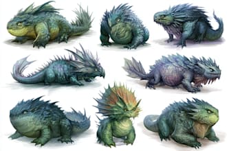 draw fantasy, mythology, aliens, monster illustration
