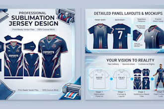 do professional custom jersey design and sublimation design