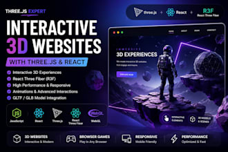 build interactive 3d websites using three js and react