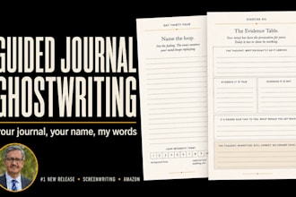 ghostwrite your guided journal and deliver a KDP ready interior