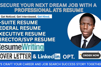 write a federal resume, government resume, cover letter and linkedin opt