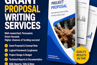 write professional grant proposals, project proposals and ngo documents