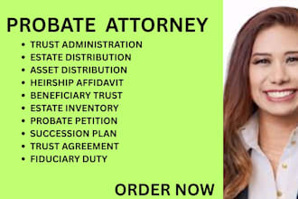 be your probate lawyer for estate distribution, succession, trust and property