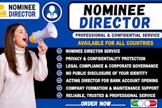 provide nominee director service worldwide, nominee shareholder